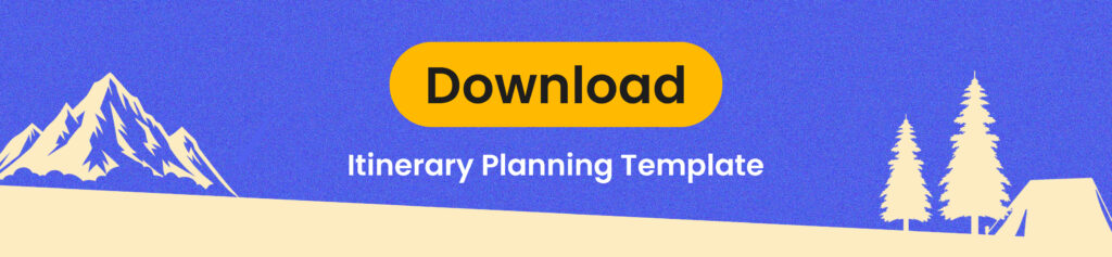 Itinerary Planning template CTA Banner